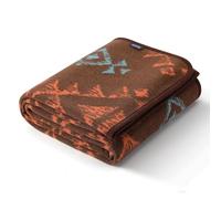 ACUSHLA Coperta in lana merino, spessa, calda, lavabile, per soggiorno, divano, letto, all'aperto, picnic, viaggi, campeggio, per tutte le stagioni, (160 x 200 cm, stile navajo, marrone)