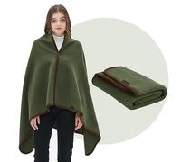 ACUSHLA Coperta portatile in lana merino, calda coperta per TV (lana), idea regalo di compleanno per uomini e donne (160 x 100 cm, oliva)