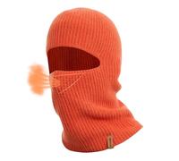 ACUSHLA Passamontagna in 100% lana merino, per uomo e donna, maschera da sci invernale termica per il freddo, Arancione, Taglia unica