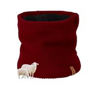 ACUSHLA Scaldacollo in Lana Merino per Uomini e Donne - Foderato in Pile Pesante Caldo Sciarpa a Maglia Scaldacollo Maschera Viso da Sci, Rosso, Taglia unica
