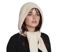 ACUSHLA Sciarpa con cappuccio da donna, set 2 in 1, morbido e caldo, per le fredde giornate invernali, beige., Taglia unica