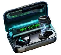 Acuvar Auricolari Bluetooth 5.0, completamente wireless, ricaricabili IPX7, impermeabili, con microfono, per oltre 100 ore, bassi stereo surround potenti e cancellazione passiva del rumore