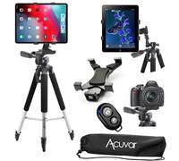 Acuvar Treppiede Pro Series da 57", supporto per tablet Acuvar e telecomando wireless per iPad, iPad Air, iPad Mini, la maggior parte degli altri tablet