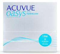 ACUVUE OASYS 1-Day con tecnologia HydraLuxe, Lenti a contatto giornaliere; Visione chiara e nitida e comfort elevato; Protezione UV;+0.50 diottrie; BC 8.5; DIA 14.30; 90 lenti