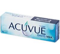 ACUVUE OASYS MAX 1-Day, lenti a contatto giornaliere; Comfort tutto il giorno e visione nitida, filtrano la maggior parte della luce blu-viola;+3.50 diottrie; BC 8.5; DIA 14.30; 30 lenti