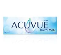 ACUVUE OASYS MAX 1-Day, lenti a contatto giornaliere; Comfort tutto il giorno e visione nitida, filtrano la maggior parte della luce blu-viola;+4.25 diottrie; BC 9.0; DIA 14.30; 30 lenti
