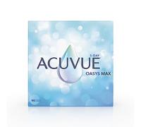 ACUVUE OASYS MAX 1-Day, lenti a contatto giornaliere; Comfort tutto il giorno e visione nitida, filtrano la maggior parte della luce blu-viola;+4.00 diottrie; BC 8.5; DIA 14.30; 90 lenti