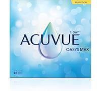 ACUVUE OASYS MAX 1-Day Multifocal; Lenti a contatto giornaliere; Visione chiara e nitida a tutte le distanze e in ogni condizione di luce;-0.25 diottrie; BC 8.4; DIA 14.30; ADD Low; 90 lenti