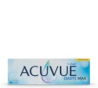 ACUVUE OASYS MAX 1-Day Multifocal; Lenti a contatto giornaliere; Visione chiara e nitida a tutte le distanze e in ogni condizione di luce;+0.00 diottrie; BC 8.4; DIA 14.30; ADD Low; 30 lenti