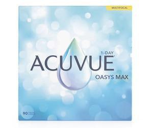 ACUVUE OASYS MAX 1-Day Multifocal; Lenti a contatto giornaliere; Visione chiara e nitida a tutte le distanze e in ogni condizione di luce;+4.25 diottrie; BC 8.4; DIA 14.30; ADD High; 90 lenti