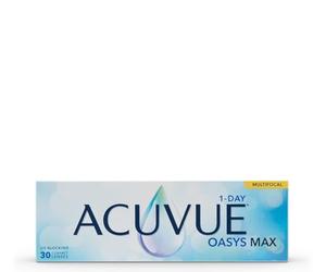 ACUVUE OASYS MAX 1-Day Multifocal; Lenti a contatto giornaliere; Visione chiara e nitida a tutte le distanze e in ogni condizione di luce;-6.75 diottrie; BC 8.4; DIA 14.30; ADD Low; 30 lenti