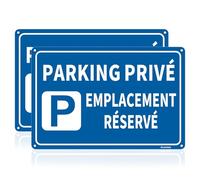 Acuxiaza 2 Pezzi Pannello Parcheggio Privato Posto Riservato 30x20 cm Alluminio Pannello Parcheggio Riservato Metallo Riflettente Pannelli Parcheggio Privato Impermeabile e Resistente ai UV, Interno