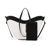 ACUYE Borsa Tote in Pelle da Donna, A Tracolla Mezzaluna, da Lavoro, A07-Tela Nera Grande, 39.5 EU