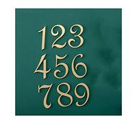 ACVACV Adesivi con Numeri civici in Ottone, for Appartamento Targa autoadesiva in Metallo Targa for Porta Numero Indirizzo della Cassetta Postale Segnali stradali 1 pz(Number 6)