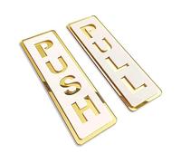 ACVACV Adesivo for Porta Push-Pull 3D da 15x5 cm, con Lettere, Simbolo Push-Pull, for Negozi, Hotel, ristoranti, Bar, Banche, Centri Commerciali.(Yellow)
