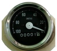 ACW Smith Tachimetro 100-0 Faccetta Nera Coperchio In Cromo 60mm BC