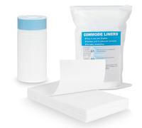 ACWOO 20PC Commode Liner Pad Super Assorbenti, 20 PC Sacchetti Usa e Getta per WC, Sacchetti Monouso Portatili, Sacchetti Igienici da Campeggio, Facili Sacchetti Igienici a Chiusura per Poltrone