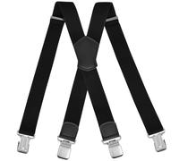 ACWOO Bretelle da Uomo Larghe a Forma di X con Clip Robuste Elastici e