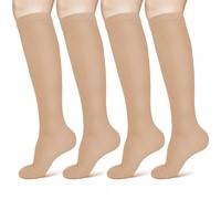ACWOO Calze a Compressione per Donne e Uomo, 2 Paia Elastici Compressione Graduata Forte per Sportive, Corsa, Giri in Bici, Gravidanza, Viaggi in Aereo, 15-20 mmHg
