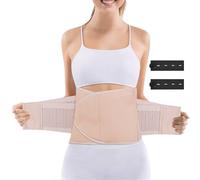 ACWOO Fascia Post Parto Cintura, Guaina Post Parto con 2PCS Estensori Elastici, Regolabile Cintura Addominale con 2 Supporto per la Schiena, Traspirante Cintura Shapewear per Recupero Postparto