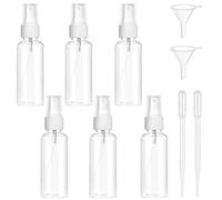 ACWOO Flaconi Spray in Trasparente, 50ml Plastica Bottiglia Atomizzatore,Spray Ricaricabile per Nebulizzazione Fine, Flacone Spray Vuoto Piccoli per Profumi, Liquidi Cosmetici(Confezione da 6)