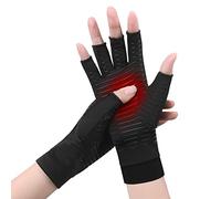 ACWOO Guanti a Compressione, Guanti da Artrite, Rame Infuso Guanti a Compressione per Alleviare Reumatismi, Artrosi, Artrite, Tendinite, Sindrome del Tunnel Carpale (XL)