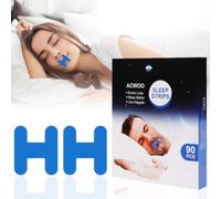ACWOO Nastro per la Bocca per Dormire, 90PCS Strisce Bocca Anti Russare, Mouth Tape for Sleeping, Nastri Anti Russare per Promuove la Respirazione Nasale, Migliore Respirazione e Sonno (Blu)