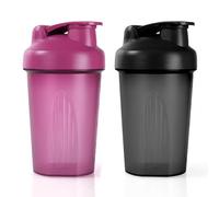ACWOO Protein Shaker, 2PCS Shaker Proteico 500 ML Incluso ii Filtro, Bottiglia per Shaker con Tappo a Vite & Scala, Borraccia Palestra a Prova di Perdite, per Frullati Proteici, Senza BPA