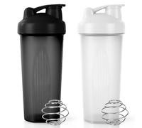 ACWOO Protein Shaker, 2PCS Shaker Proteico 700 ML, Bottiglia con Tappo a Vite e Sfera di Miscelazione, Borraccia Palestra a Prova di Perdite, per Frullati Proteici, Senza BPA