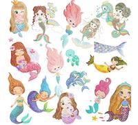 ACWOO Tatuaggi Temporanei per Bambini, 70 Stili Glitter Sirena Tatuaggio Bambina, Impermeabile Sirena Adesivi Tatuaggio Set per Bambini Adulti Festa Compleann Decorazione Regalini