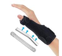 ACWOO Tutore per Pollice e Polso, Tutore Pollice Reversibile con Due Stecche Metalliche, Tutore Pollice per Destro & Sinistro, Tutore Polso Pollice Per L'artrite, la Tendinite e le Distorsioni