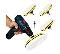 Acxico 1 Set 5pcs 6 pollice Auto Lucidatura Ruota Lucidatura Pad Set Lana Mop Kit Pad Lucidatrice per Trapano