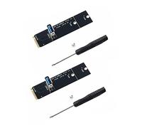 Acxico 2 pz NGFF M.2 a USB 3.0 Trasferimento PCI-E Riser Card Adapter per Macchina mineraria Nero