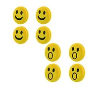 Acxico Ammortizzatori per racchette da tennis, 8 pezzi, 4 giallo con faccine sorridenti + 4 giallo sorpresa