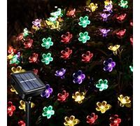 Acxilexy Solare Catena Luminosa Esterno, 12M 100LED Fiori di Ciliegio Luci Solari, 8 Modalità Luci a Stringa Solari, Impermeabile Luci Fiore Stringa per Giardino Natalizie Feste Decorazioni