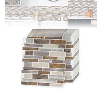 ACXIN 20 adesivi per piastrelle per cucina e bagno - piastrelle adesive 3D in PVC per la casa, buccia e incollaggio, 30 x 30 cm (marmo classico bianco e nero)