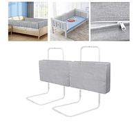 ACXIN 40-60 cm, tubo in acciaio regolabile per lettini dei bambini, griglia di protezione del letto, altezza regolabile, griglia per letto a prova di caduta (grigio lino, 60 cm x 2)