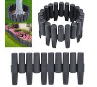 ACXIN 8,4m Bordo per prato in plastica Recinzione per aiuola Saldabile Bordo per giardino Recinzione per aiuola Bordo per prato Palisade da giardino in aspetto legno per giardini, erba e percorsi