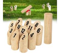 ACXIN Numeri Kubb Vichinghi Gioco di lancio giochi di lancio per esterni Scacchi vichinghi coni di legno vichinghi giochi all'aperto per adulti e bambini