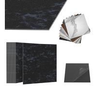ACXIN Pavimento in PVC autoadesivo con effetto piastrelle, 54 piastrelle in vinile da 5 m², autoadesive, per pavimenti impermeabili, per cucina, bagno, soggiorno (effetto marmo nero)