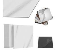 ACXIN Pavimento in PVC autoadesivo con effetto piastrelle, piastrelle adesive per pavimento, impermeabile, per cucina, bagno, soggiorno (effetto marmo bianco, 10 m², confezione: 108 piastrelle)