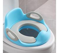 ACXIN Sedile WC per Bambini, Cuscino e Schienale per WC Rotondo e Ovale, Blu + Grigio