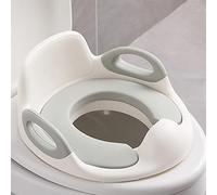 ACXIN Sedile WC per Bambini e Bambine Con Cuscino e Schienale, per Rotondo e Ovale, Bianco + Grigio