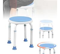 ACXIN Sgabello da doccia regolabile in altezza, girevole a 360°, portata 136 kg, in alluminio e plastica