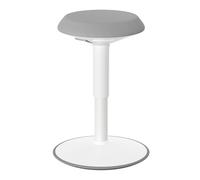 ACXIN Sgabello ergonomico da ufficio, altezza regolabile, 43 - 61 cm, con base antiscivolo, per casa e ufficio, grigio, rotondo