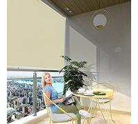 ACXIN Tenda da sole verticale, 140 x 240 cm, per balcone, terrazza, giardino, protezione solare e dal vento, resistente alle intemperie, beige