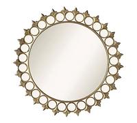 ACXZ Specchio Rotondo Sole Da 70 Cm, Specchio Da Parete Decorativo Decorato Moderno, Soggiorno, Camera Da Letto, Bagno, Specchio Da Appendere con Cornice In MDF Ad Alta Densità, Oro