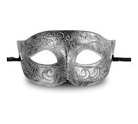 Aczyqws Maschera veneziana da uomo, per feste in maschera, stile vintage, per Halloween, martedì grasso, Natale, cosplay, balli, carnevale, accessorio