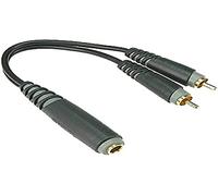 Ad. 1x6,3 Kl.f/2x Cinch m. 0,2 m, AYS-6