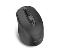 AD ADVANCE Feel Series: mouse wireless 2,4 GHz 1600 DPI/Nano ricevitore USB / 4 pulsanti e rotella di scorrimento/clic ultra silenzioso e design ergonomico/compatibile: Windows, macOS (nero)